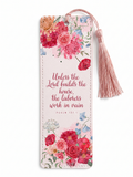 Psalm 127:1 Floral Scripture Bookmark