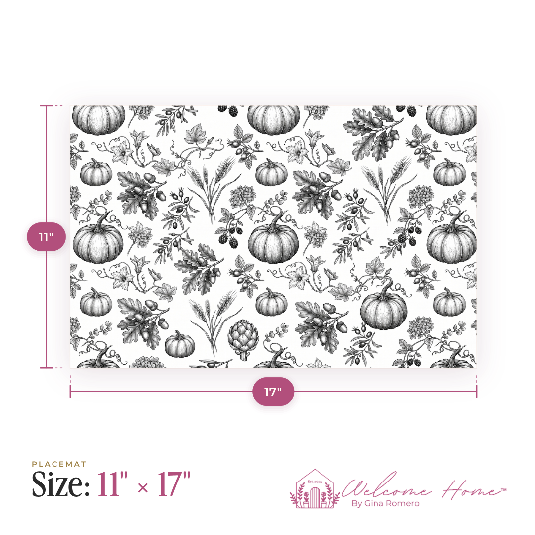 Thanksgiving 2026 Placemat Set of 8